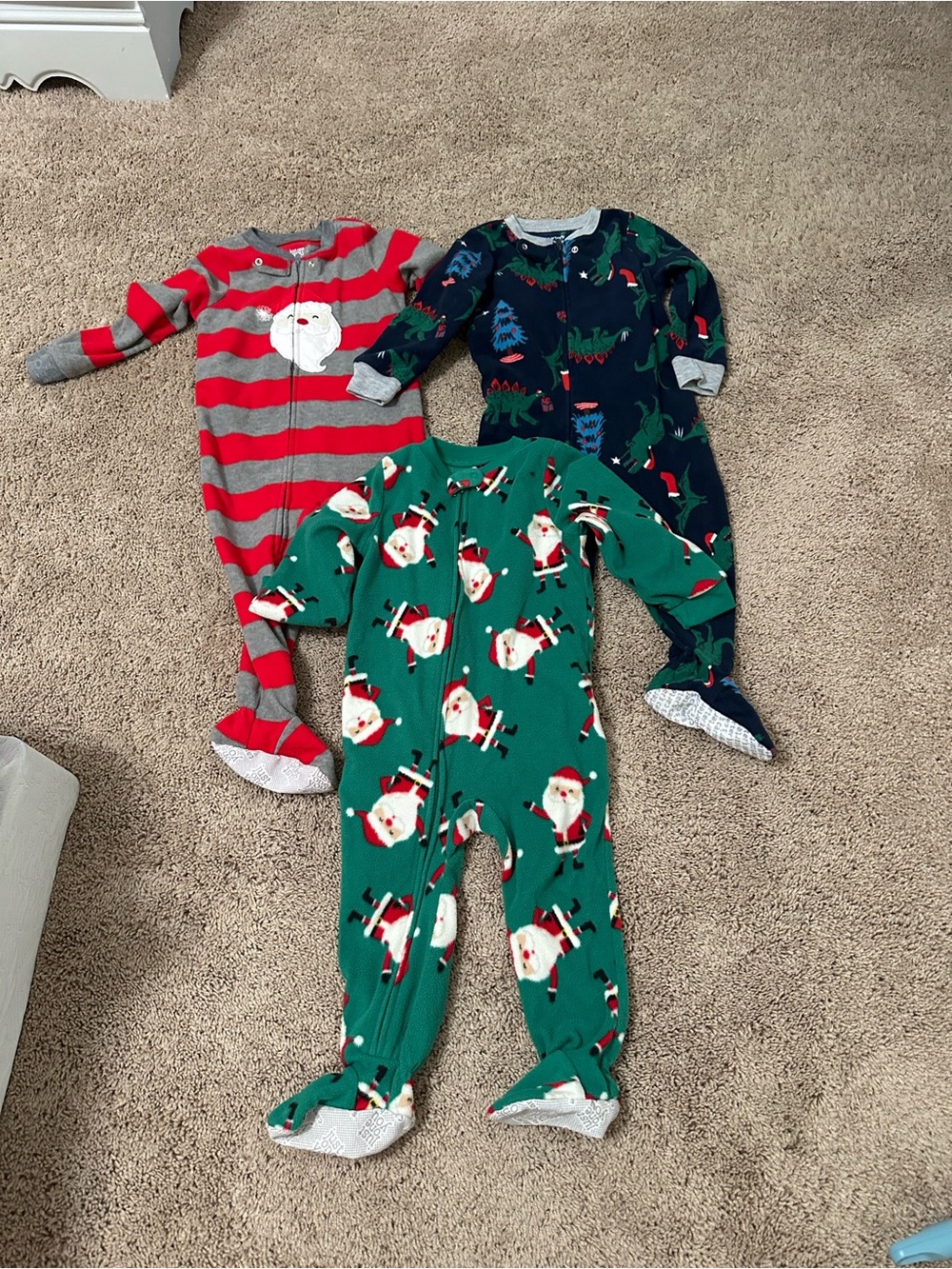 Boys Christmas Fleece Pajama Bundle Size 2T